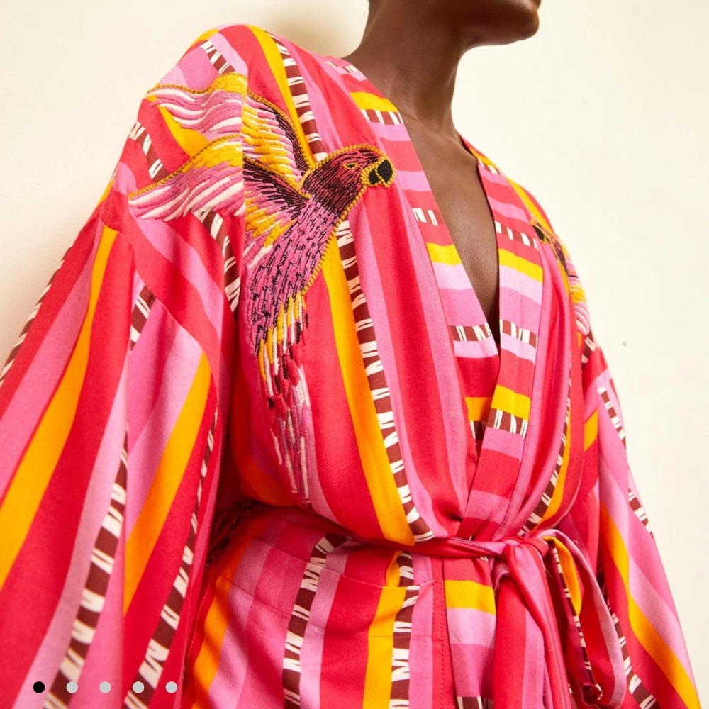 FARM RIO LUCY STRIPES KIMONO